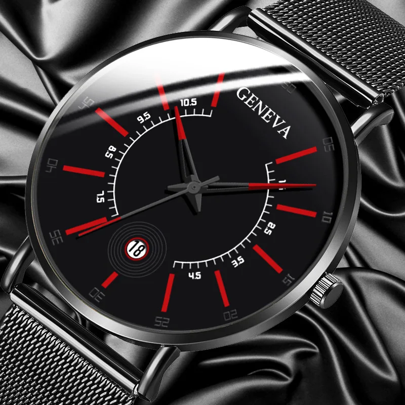

Fashion Men's Business Watch Mesh Quartz Watch Classic Creative Calendar Watch Reloj De Mujer De Frida Kalo Woman