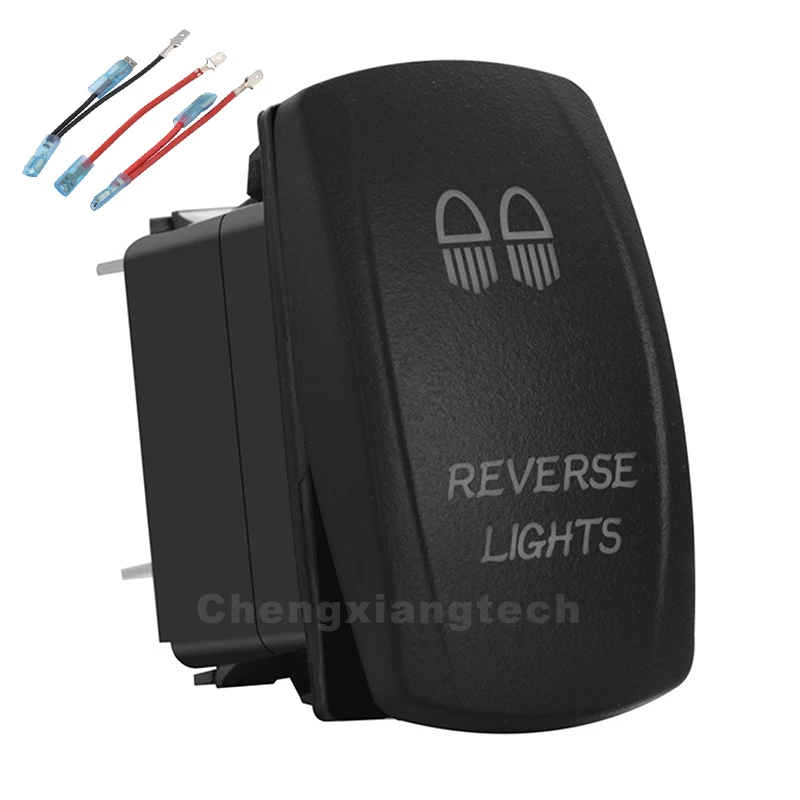 

Marine Grade Waterproof IP68 REVERSE LIGHTS Rocker Switch Orange Led lamp 5 Pin ON/OFF SPST DC12V 24V