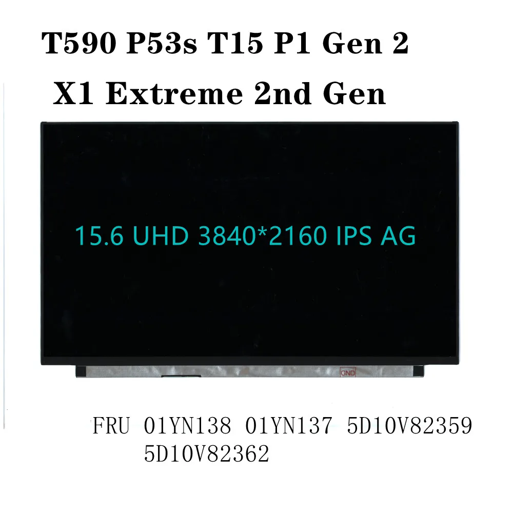 Murah Untuk ThinkPad T590 P53s T15 P1 Gen 2 Laptop 15.6 ''UHD IPS LCD Layar LED Panel Layar Digitizer Tampilan Tanpa Sentuh 01YN138