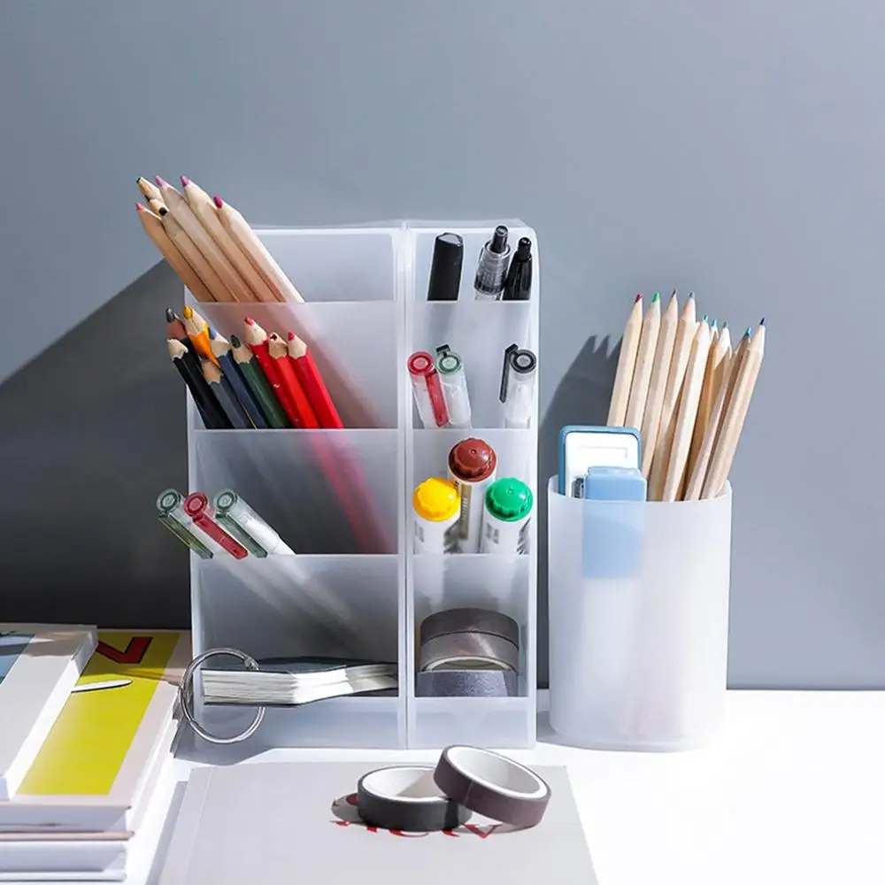 

Table Sundries Storage Box Organizer Pen Stationery Storage Box Lipstick Cosmetic Makeup Brush Storage Box Holder Rack Container