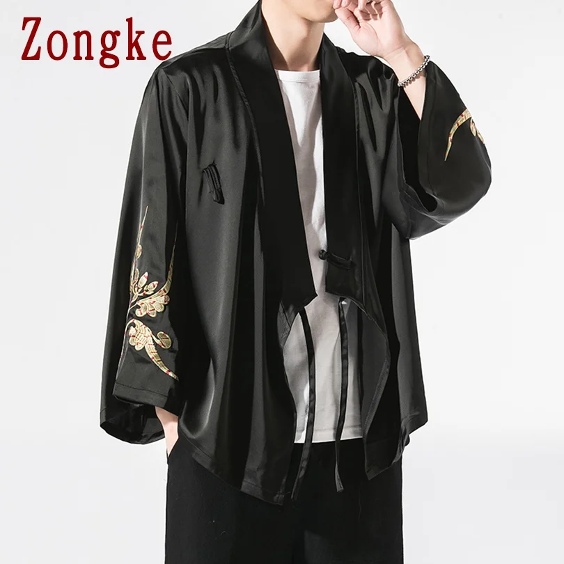 

Zongke Embroidery Coat Men Jacket Kimono Jacket Men Clothing Korean Style Bomber Jackets For Men Fashion Clothes 5XL 2021