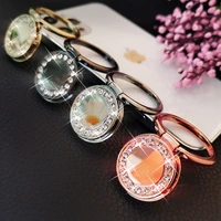 fashion crystal mirror phone ring holder for for iphone x 8 7 11 12 pro redmi samsung rotating phone universal holder