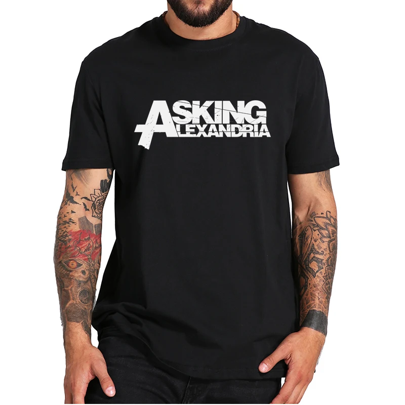 

Asking-Alexandria Logo T-Shirt Classic British Rock Band See What's On The Inside 2021 New Album Essential Men's Tee Tops