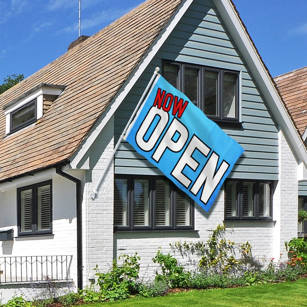 Теперь открытый флаг для бизнеса 90x150 см | Дом и сад