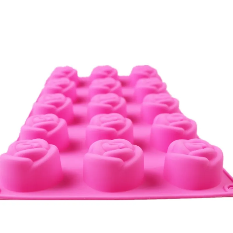 Силиконовая форма для выпечки цветы розы 15 цветов | Дом и сад