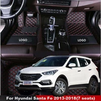 car floor mats for hyundai santa fe 2018 2017 2016 2015 2014 2013 7 seats carpets auto interiors accessories foot pads