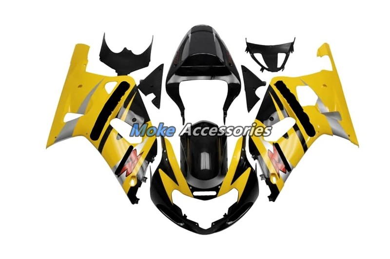 

Комплект обтекателей для мотоцикла подходит для gsxr600/750 2001 2002 2003 кузов высокого качества ABS инъекция новый черный желтый