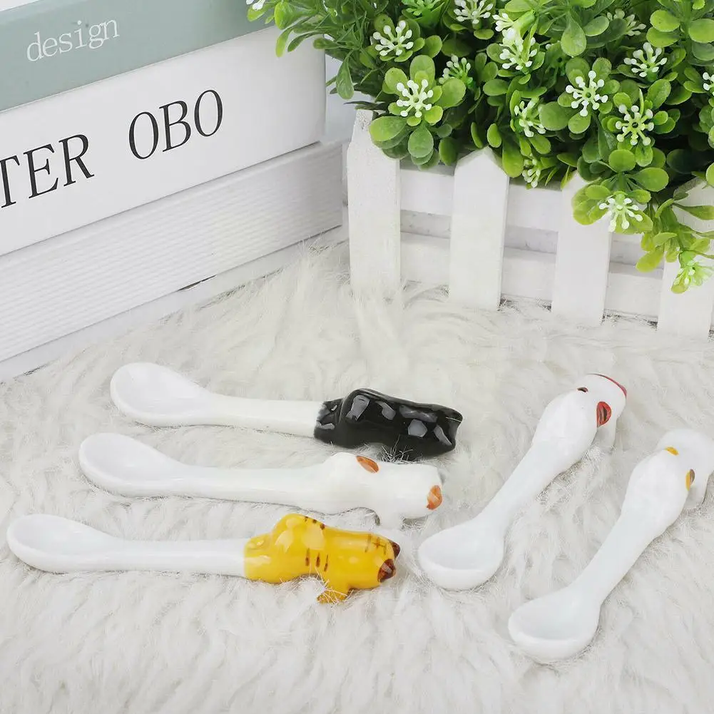 

Cartoon Animal Spoons, Cute Ceramic Hanging Spoons, Spoons Coffee Hanging E6z2