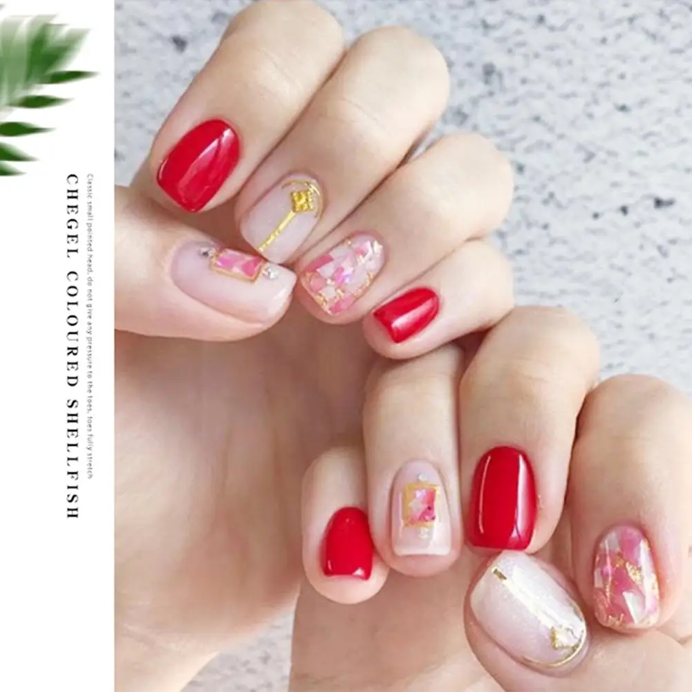 1Pcs Nail Decorations Shell Sequins Gradient Art Broken Natural Abalone Pieces 3d Manicure UV Gel DIY | Красота и здоровье
