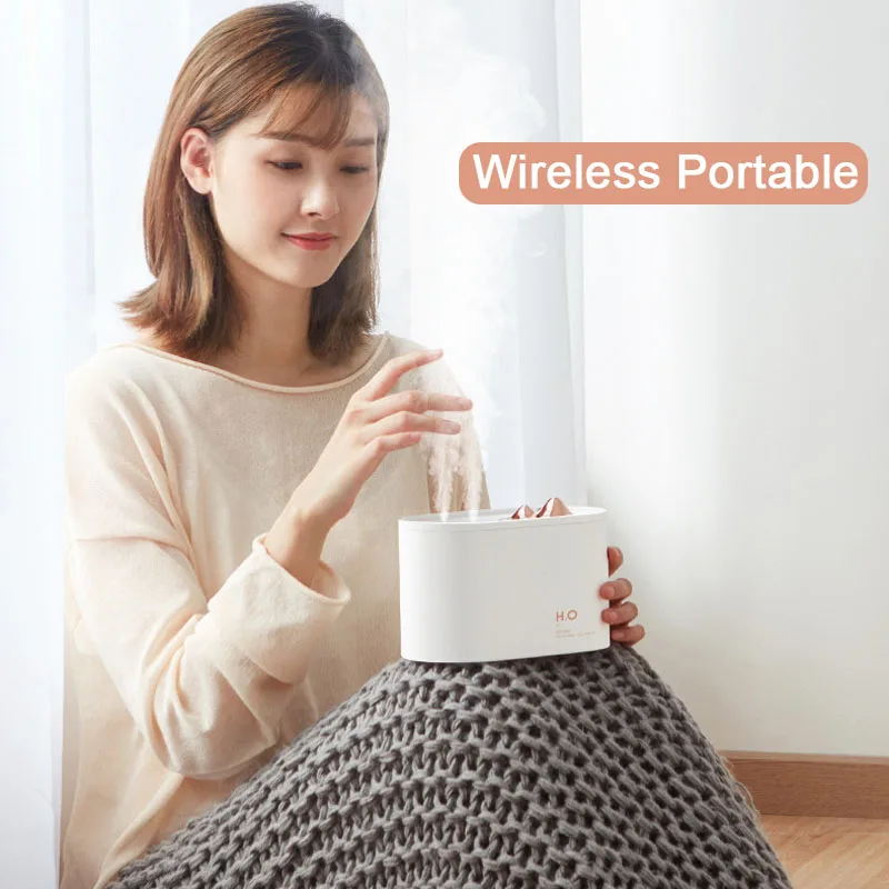 Двойной увлажнитель воздуха Mists 3600mAh USB перезаряжаемая батарея домашний