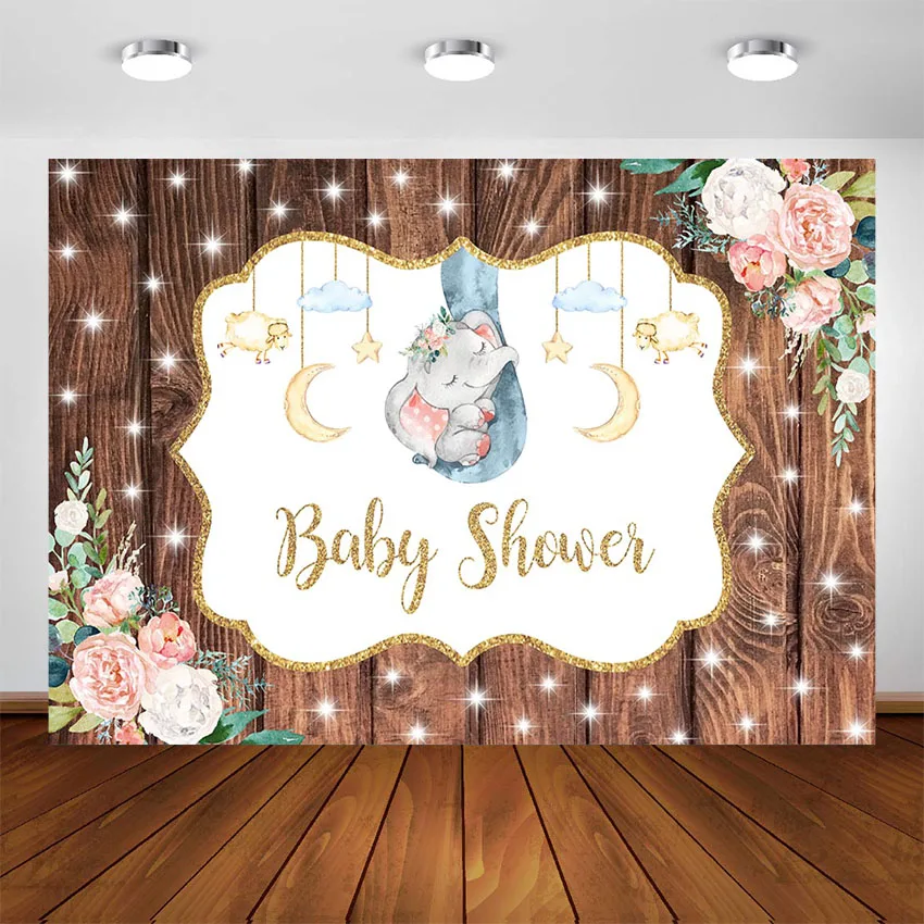 

Фон для фотосъемки с изображением слона и детского душа