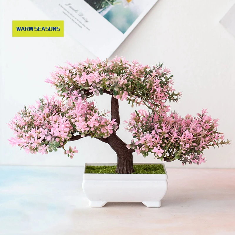 

Artificial Plants Pine Bonsai Small Tree Pot Plants Fake Flowers Potted Ornaments for Home Decoration Hotel Garden Decor