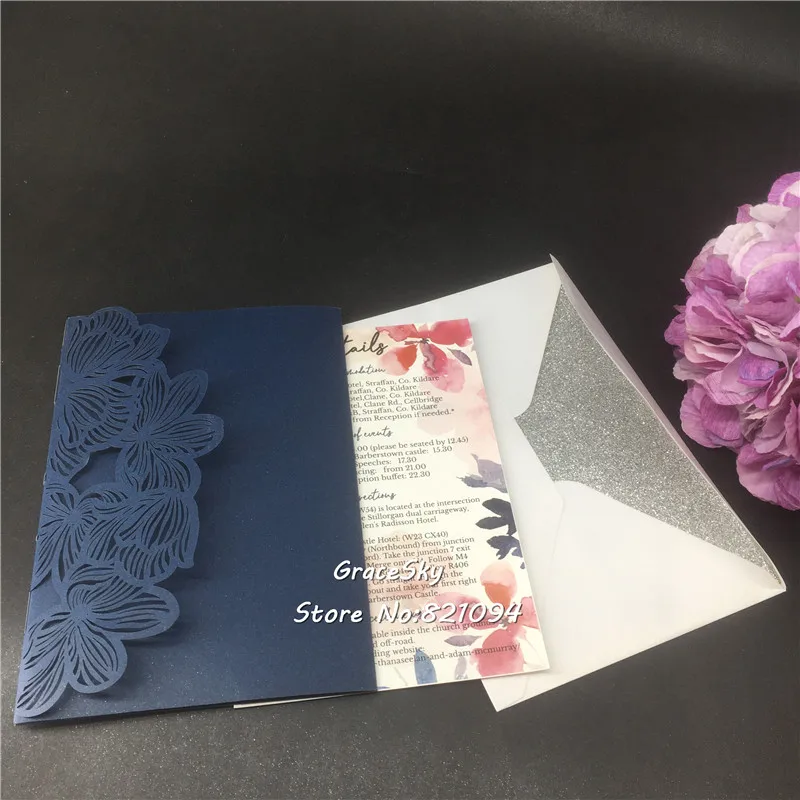 50 шт. лазерная резка 2020 цветов оставляют перламутровые новые свадебные