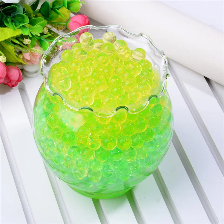 

100pcs Large Hydrogel Pearl Shaped Crystal Soil Water Beads Mud Grow Ball Wedding Kids Toy Growing Water Balls