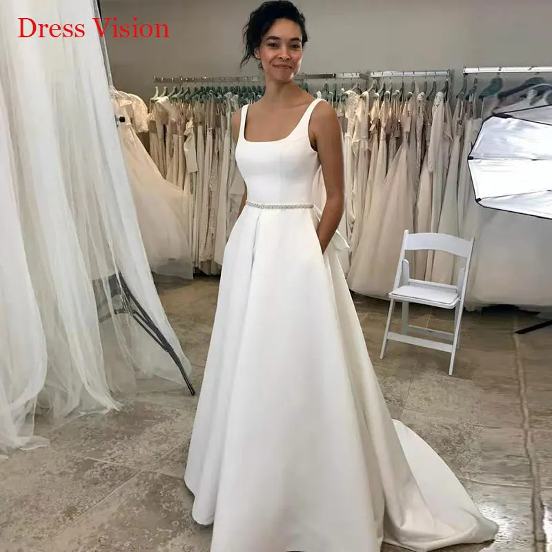 

Элегантные туфли из шелка и квадратным воротником свадебное платье Robe De Mariée, с надписью "Bride To Be" Длинные невесты свадебное платье Vestido De Novia