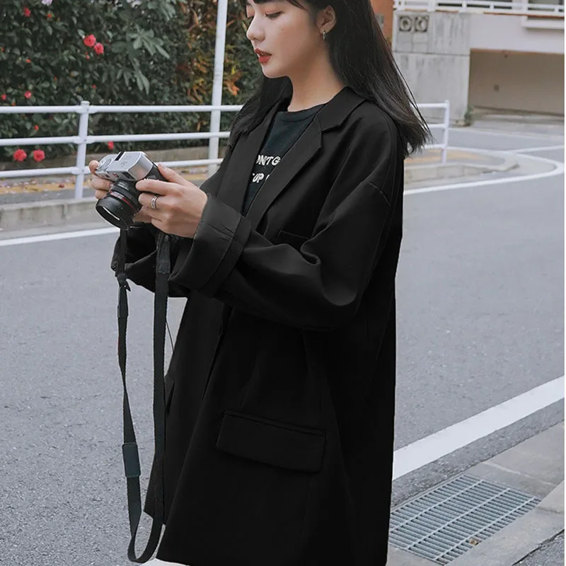 

Casual Small Suit Jacket Women's 2020 Spring And Autumn New Korean Style Loose Coat Female Fashion Wild Lady Blazer