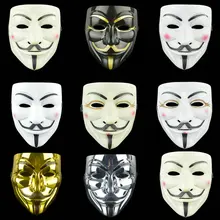 Masques de Cosplay d'halloween V pour Vendetta, masque à thème de Film pour enfants et adultes, accessoire de Costume de Cosplay, cadeau de fête