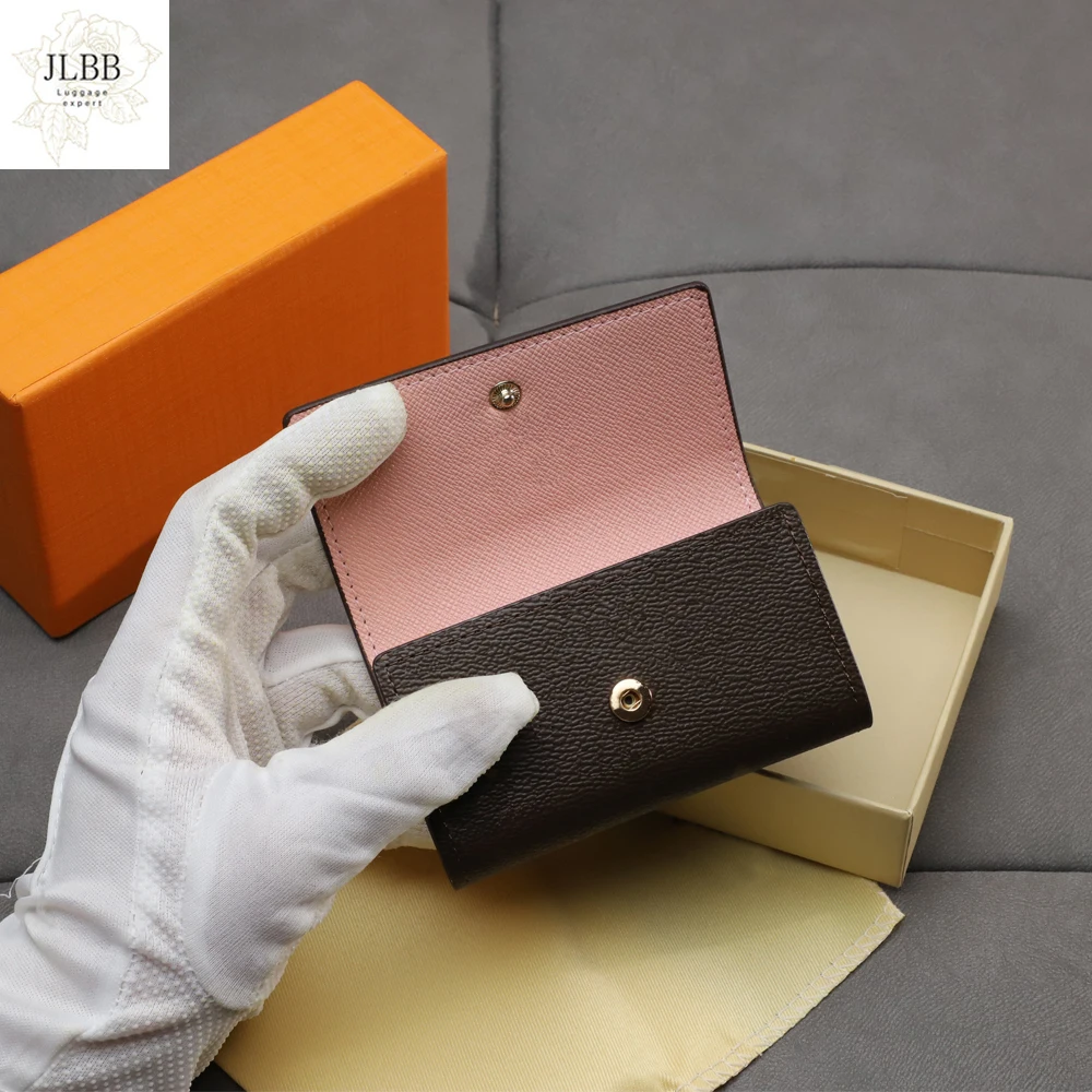 

Top Quality Luxury Design Men and women's key bag mini folding Housing 6 keychain Genuine Leather With Gift box free shipping