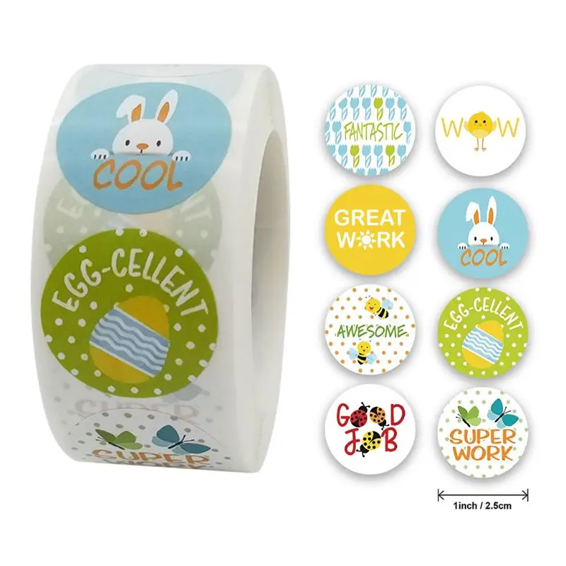 Милые Животные Печать Обучающие мотивы этикетки наклейки для рукоделия в рулоне