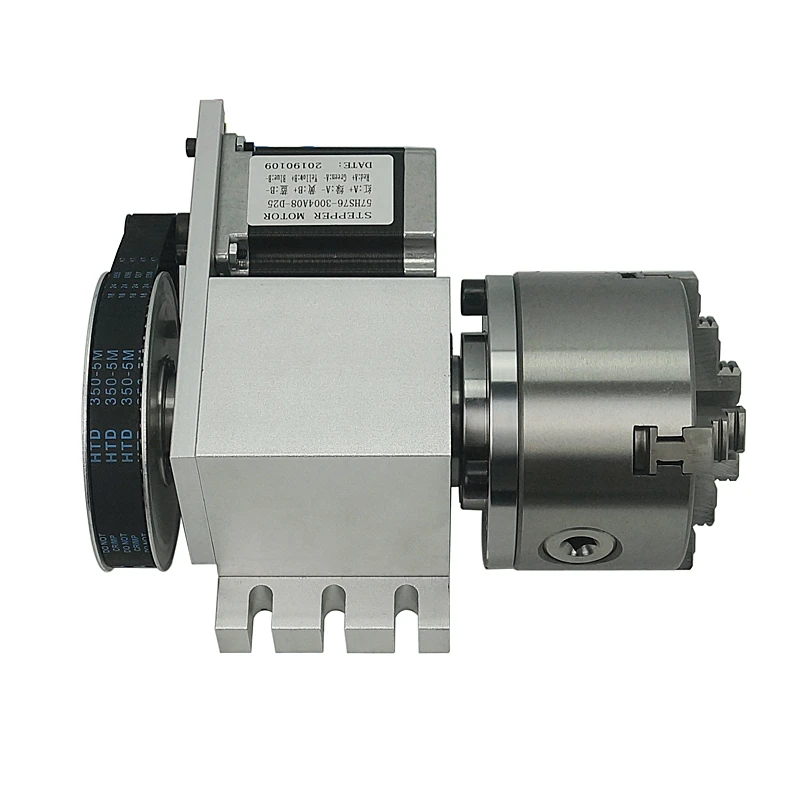 

5M-6-100B 4 jaw Chuck 100mm CNC 4th axis Rotation 6:1 for Mini CNC router/engraver