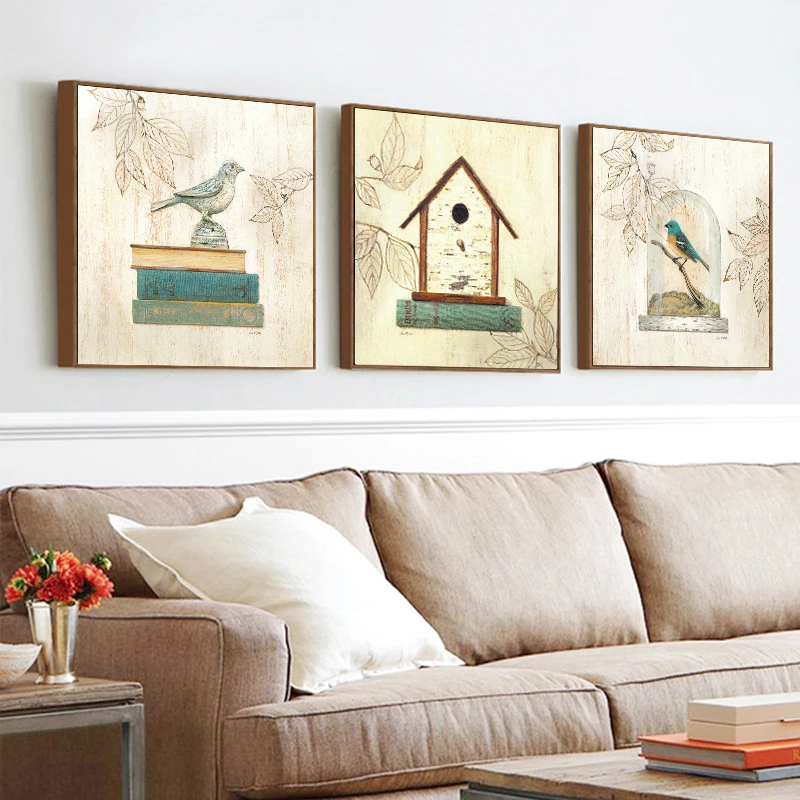 Абстрактная картина птичьего гнезда Настенная Красивая Классическая птица