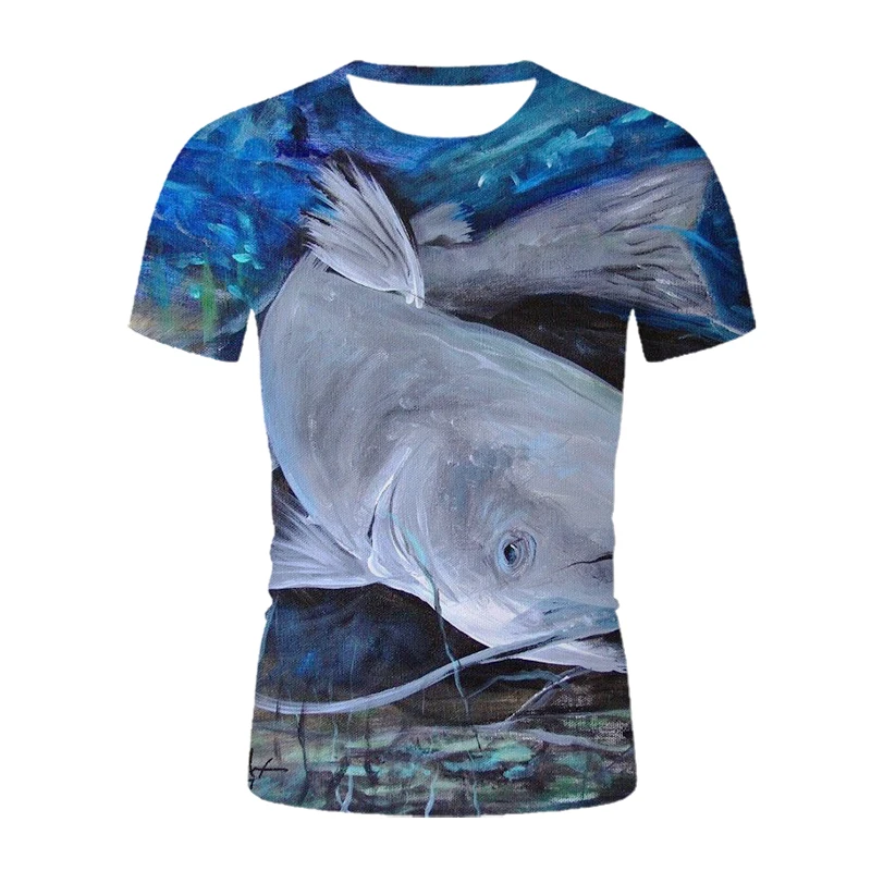 

New Men's T-Shirt Undersea Fish 3D Printed Men's T-Shirt Fishing 3D Men's T-Shirt Summer 3D Men's T-Shirt Ocean Fish XXS-6XL