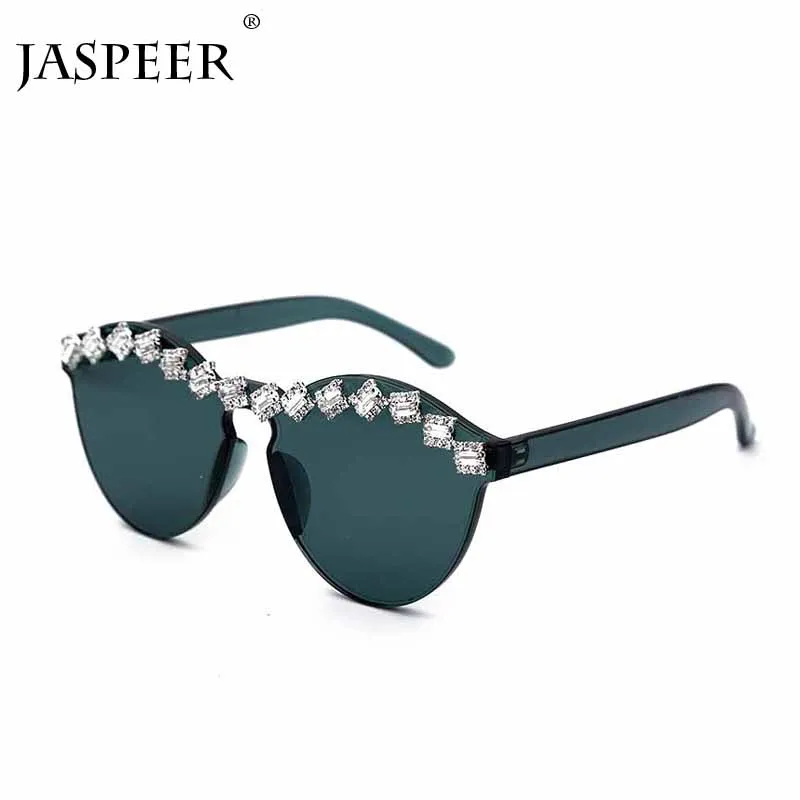 JASPEER алмазные солнцезащитные очки кошачий глаз для женщин и мужчин Роскошные