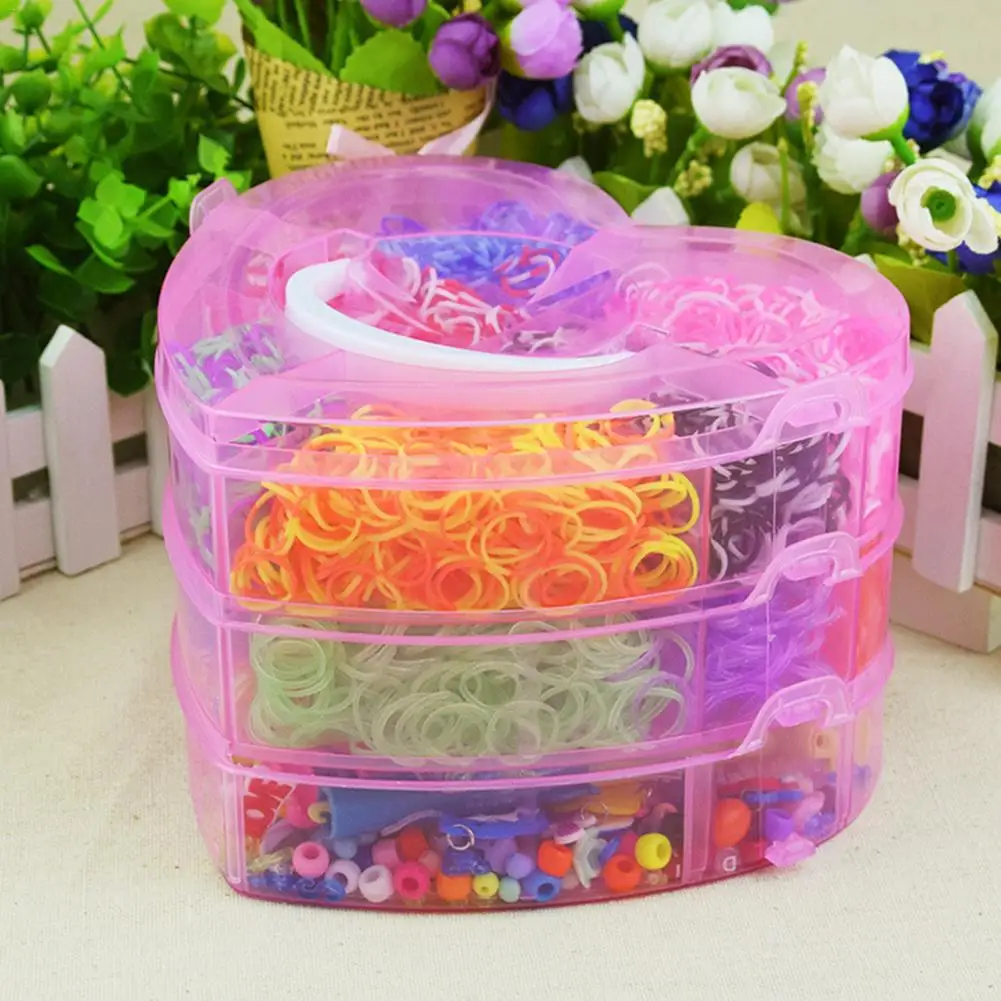 4000 шт красочные резиновые ткацкие ленты Twister Case Kit браслет делая Инструменты наборы для детей взрослых ткацкий станок DIY ремесла для детей