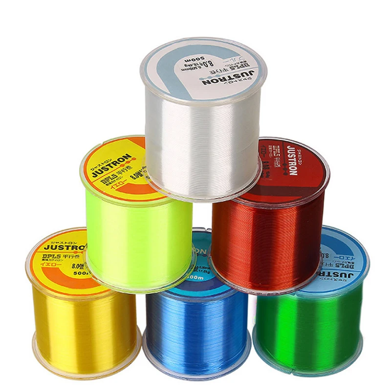 

JUSTRON 500m Fishing Line Daiwa All for 6 Colors Super Strong Monofilament Nylon Tackle Sea Fluorocarbon 2-35LB Japan Goods