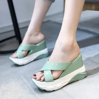 summer womens sandals new platform slippers ladies cross wedge sandals large size 43 slippers womens shoes platform sandals