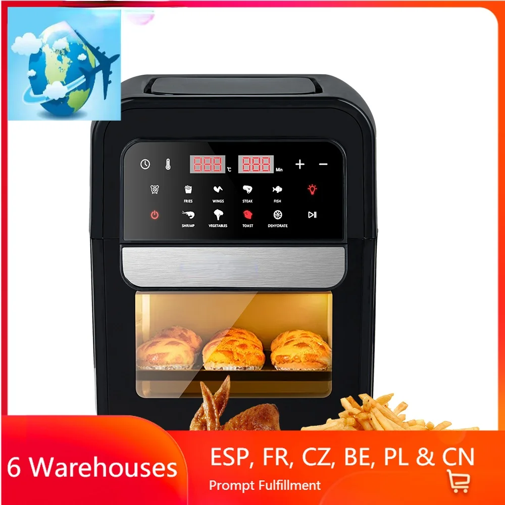 

Multifunctional 7L Air Fryer without oil electric oven, Dehydrator, Convection Oven, Touch Screen Presets Fry, Roast &