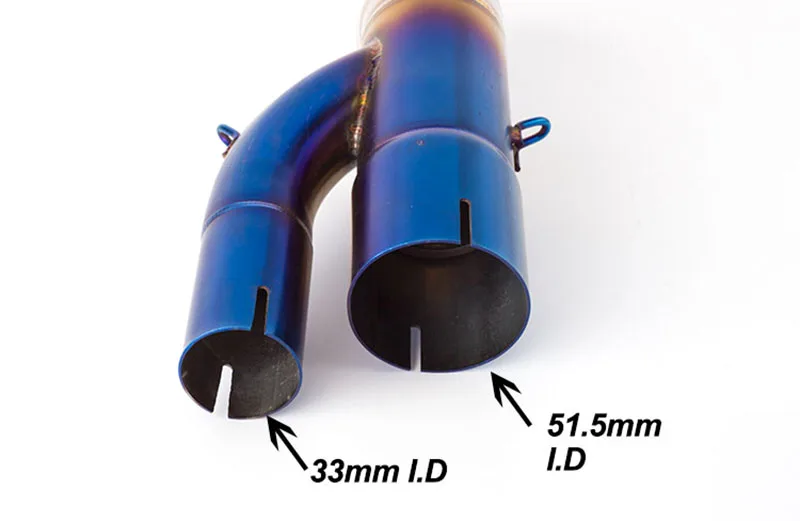 Слипоны 51 мм мотоцикл выхлопной трубы из углеродного волокна для BMW S1000RR