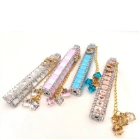 2021 new compact and durable diamond studded crystal rhinestone butane gas inflatable lighter cigarette accessories ladies gift