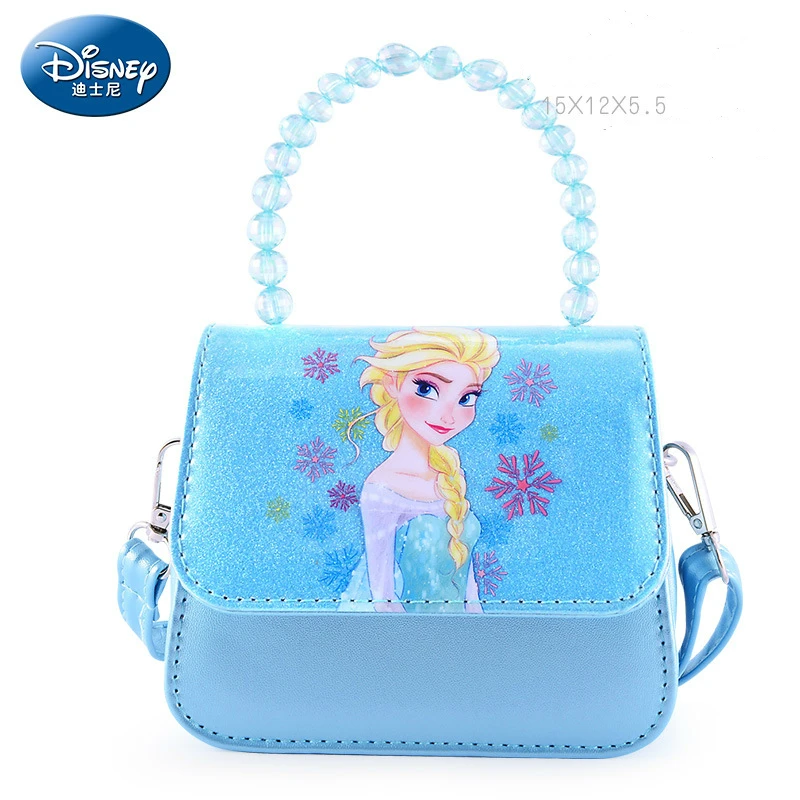 blue Disney Frozen 2 Кошелек Сумочка Принцесса Анна Эльза сумка для девочек Портативный косметический многоцелевой хранения монет Золотые сумки - Цвет: blue