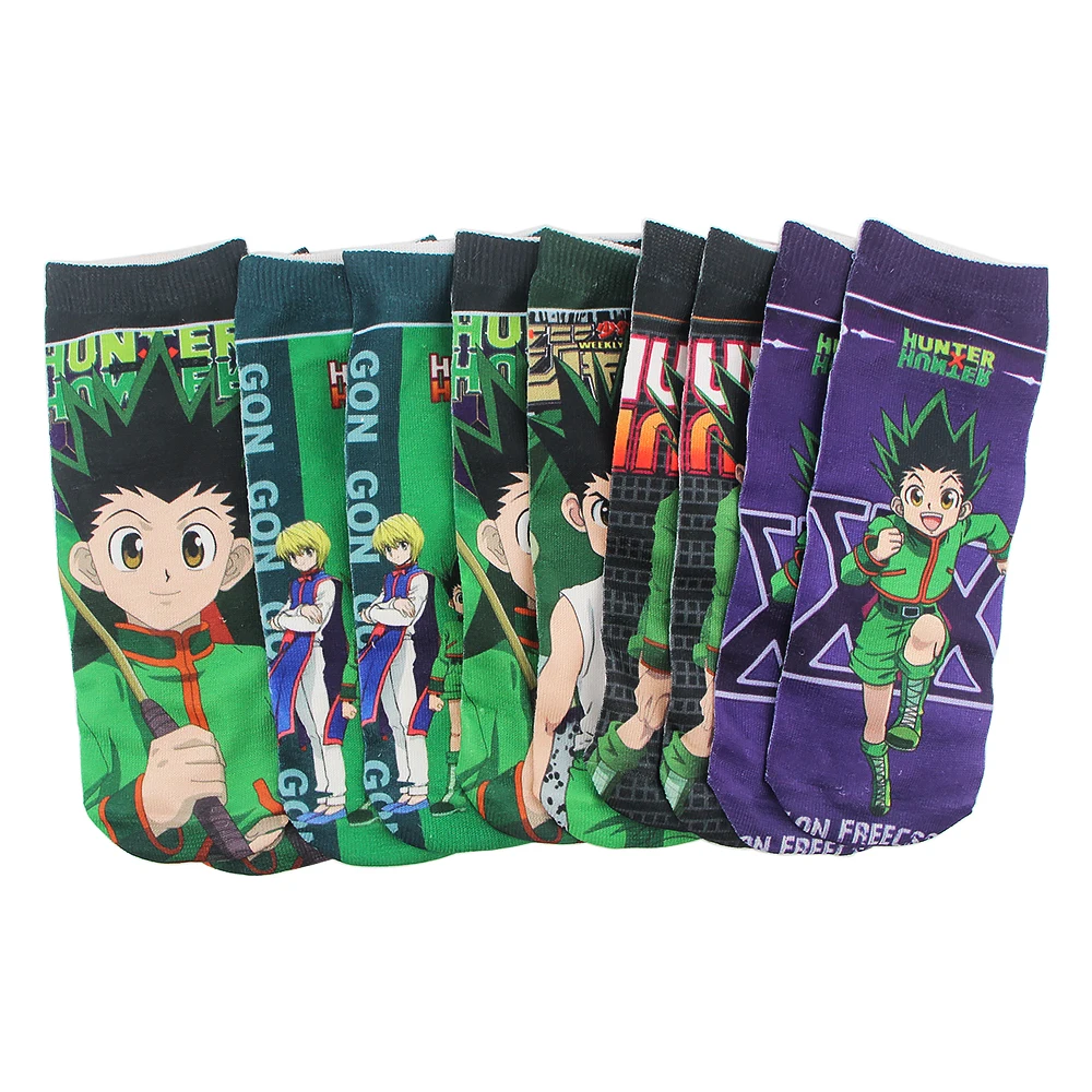

BG526 Dongmanli 1 Pair Anime Hunter Cartoon Creative Fashion Socks Cosplay Sock Novelty Funny Ankle Short Casual Men Women Socks