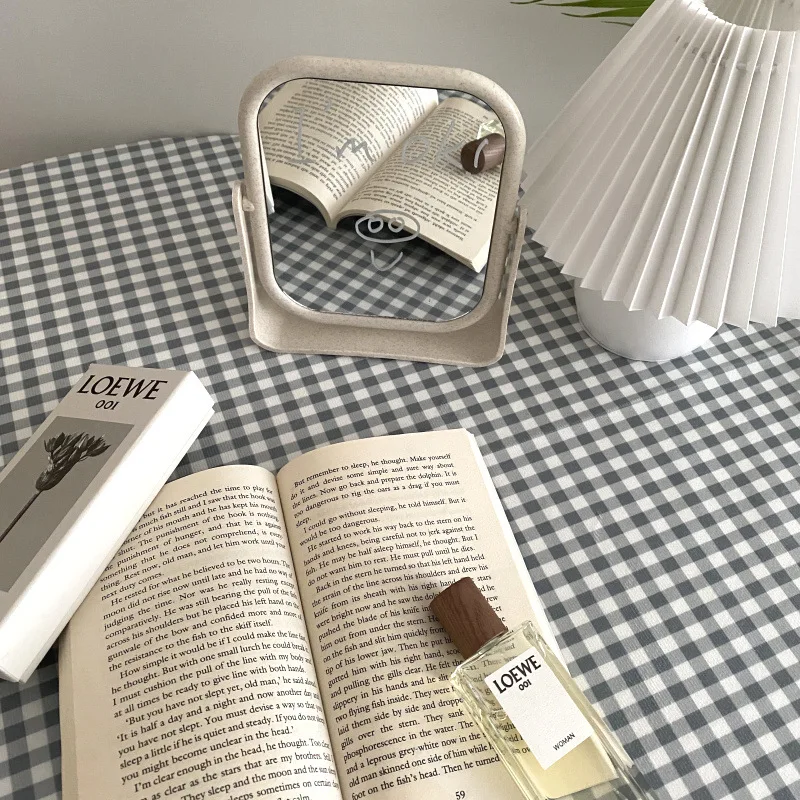Клетчатая скатерть FSISLOVER Deco хлопковая круглая для обеденного стола