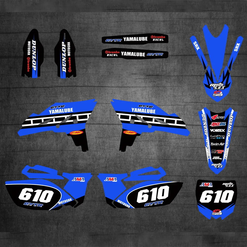 Для Yamaha 250 YZF индивидуальные цифры имя графические наклейки для YZ250F YZF250 2010 2011 2012 2013