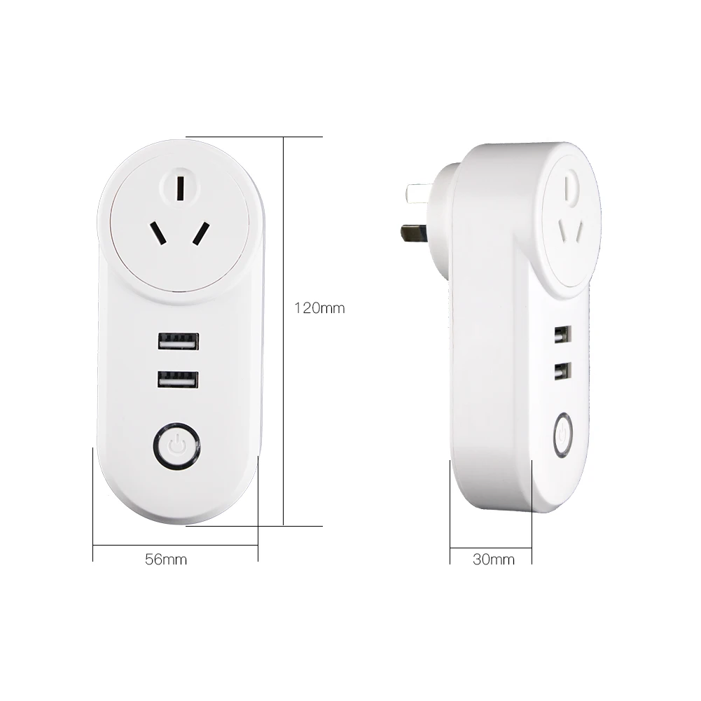 ZIGBEE 3 0 Умный дом Wifi розетка переключатель 2 USB порта 100 240 В Голосовое управление