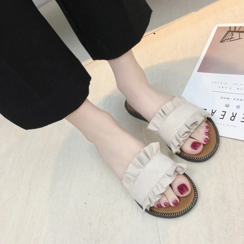 Шлепанцы BJYL женские Нескользящие пляжные для дома большие размеры B522 | Обувь