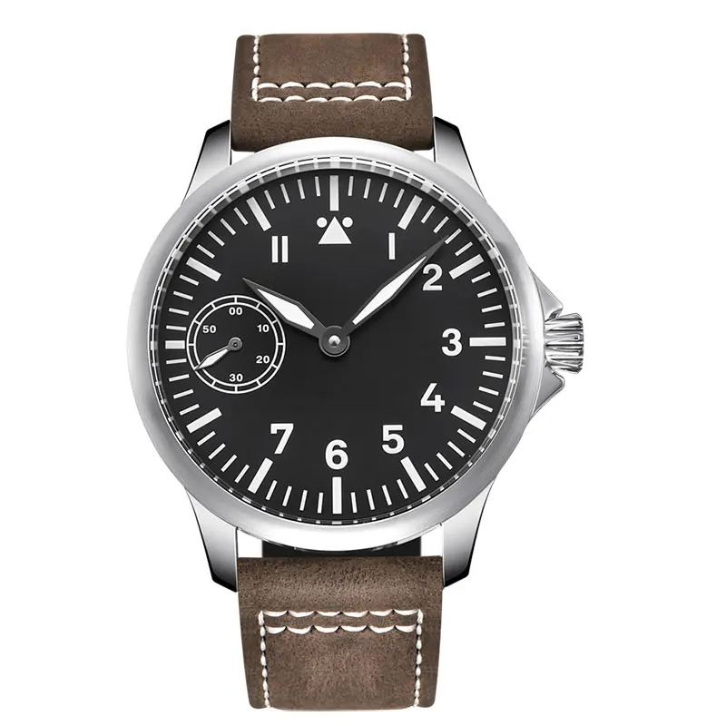 Роскошный бренд Debert45mm сапфировое стекло Мужские механические часы ST3600, 6497 механизм 316L корпус из нержавеющей стали светящийся