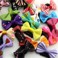 10pcs little bows babies with fine wispy hair mini latch wisp clip mini hairpins flowerfruitstripe print small hairbow clip