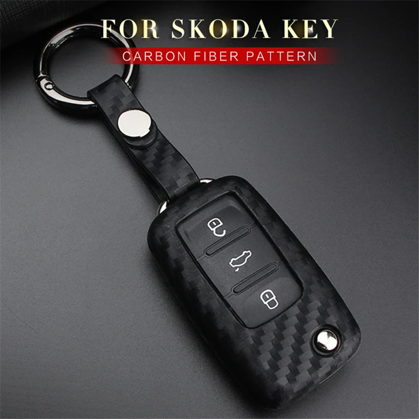 Чехол для автомобильного ключа из силикагеля чехол-брелок Skoda Fabia Octavia Karoq Superb Kodiaq