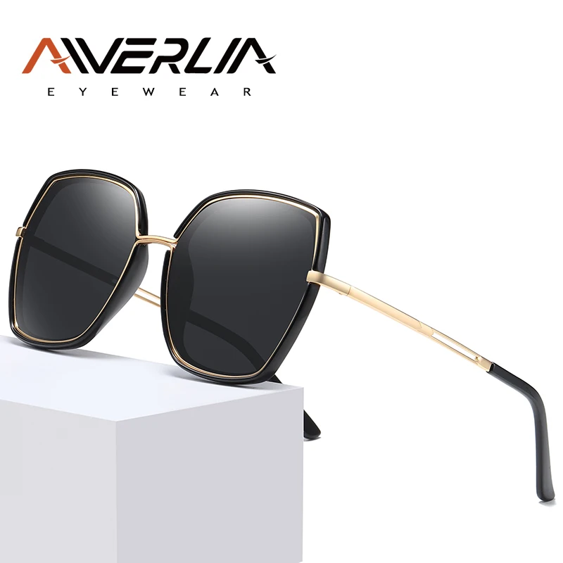 

AIVERLIA Polarised Sunglass Woman Women's Glasses Luxury Brand Design Sunglasses Polarized Gradient Lens Driving Square Shades