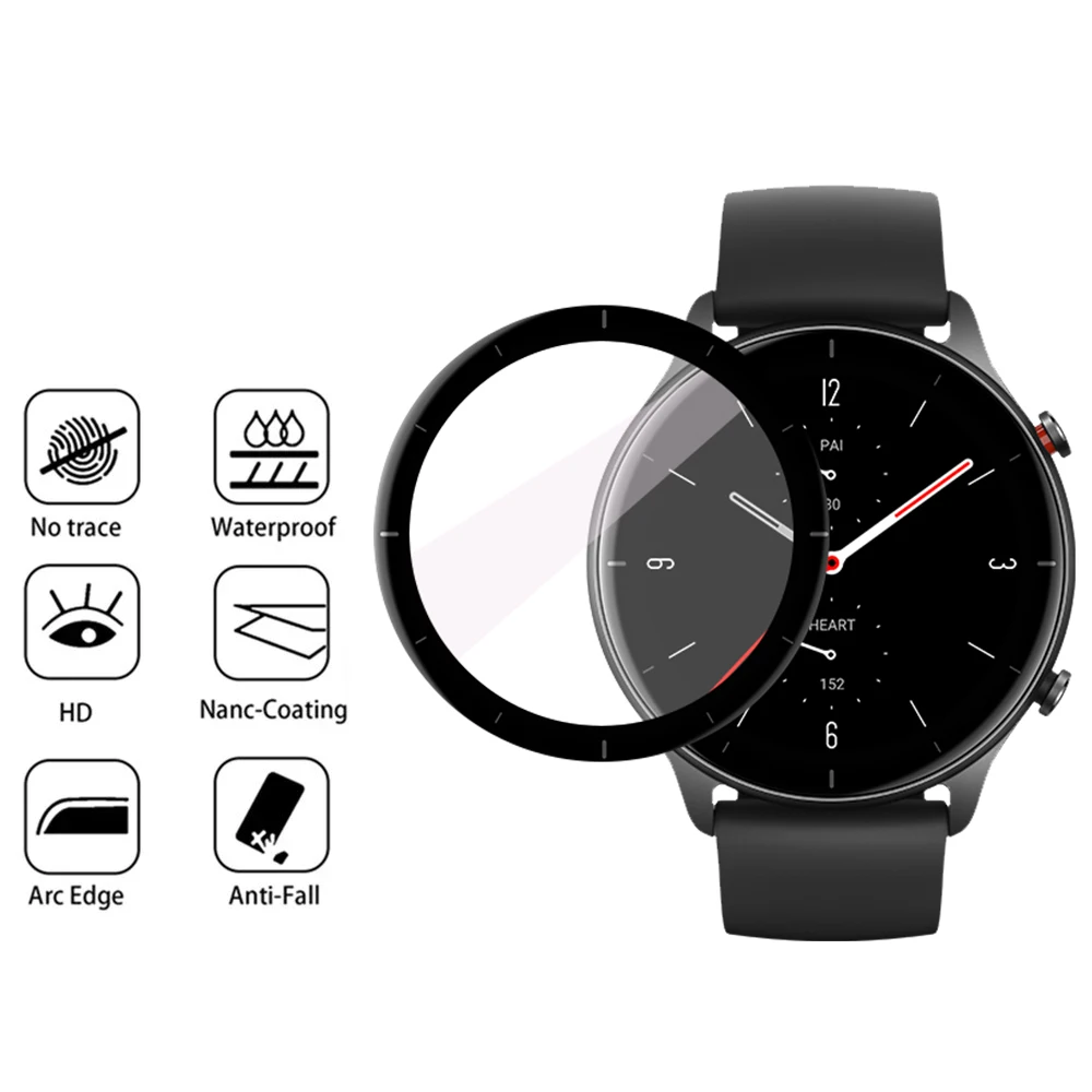 Защитная пленка из мягкого стекловолокна для часов Amazfit GTR 2e Xiaomi защитный чехол на