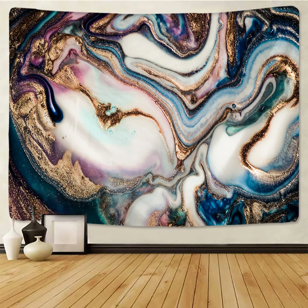 Психоделический мраморный фон золотая фольга красочный художественный домашний