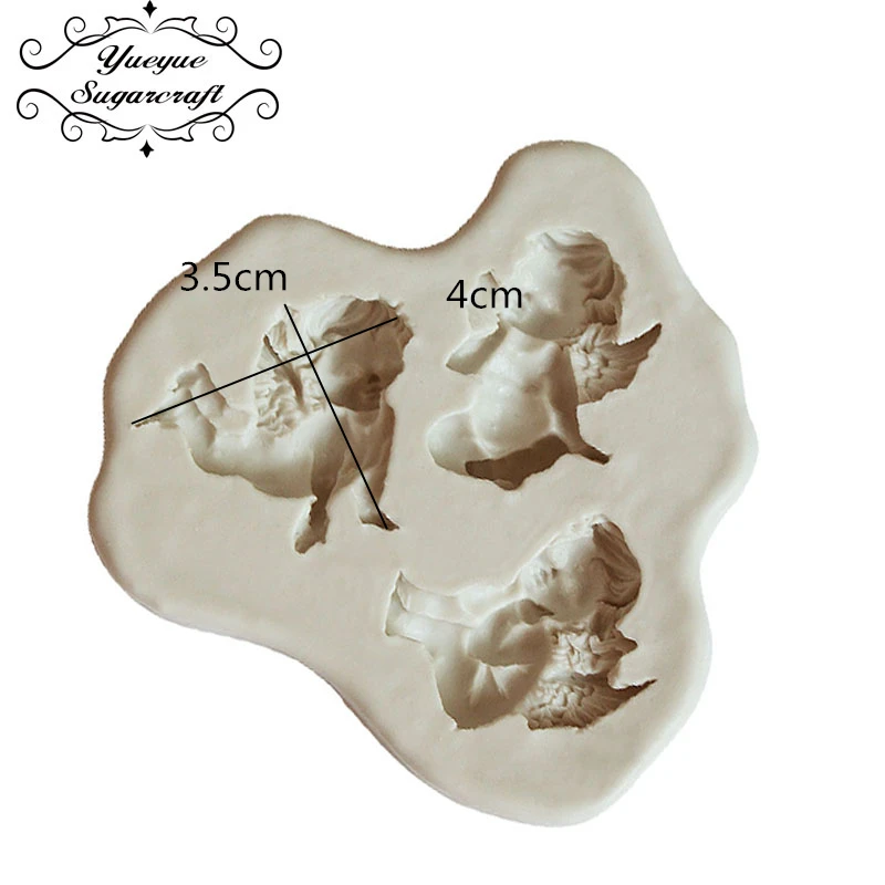 Yueyue Sugarcraft Angel baby силиконовая форма помадка форма для украшения торта инструменты форма для шоколадной мастики