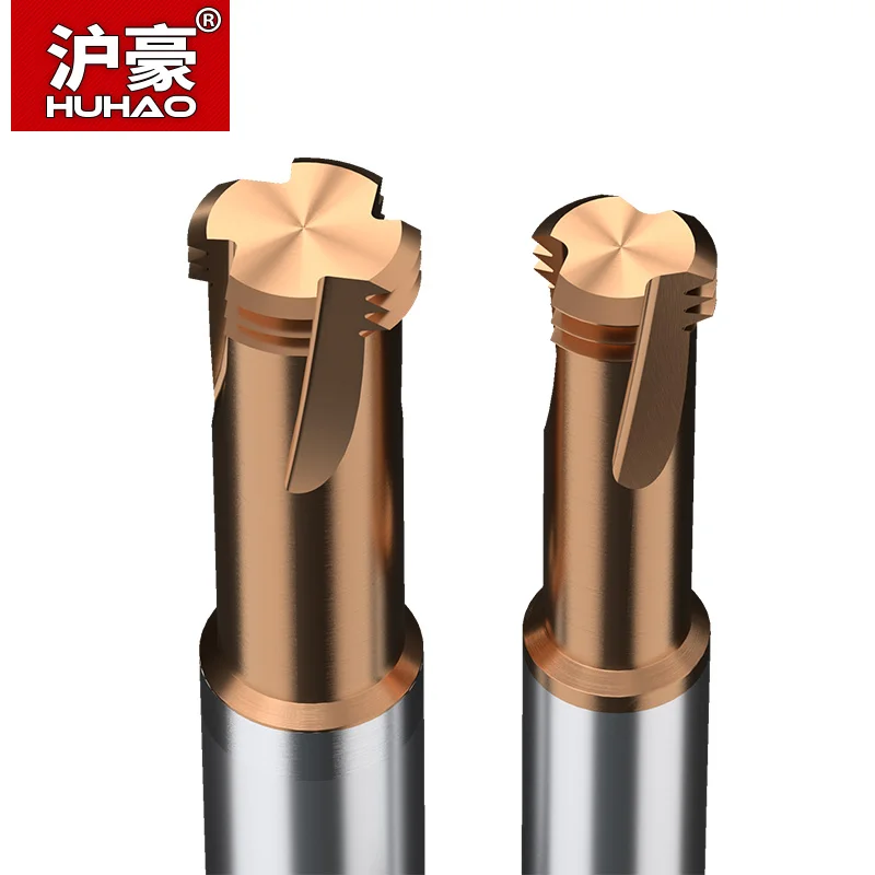 

HUHAO 3 флейты три зубная нить заканчивающаяся мельницей для Сталь Медь железа CNC инструмент 4 лопасти для вырезания гребней и 4 мм-16 мм SHK нож "Gong...