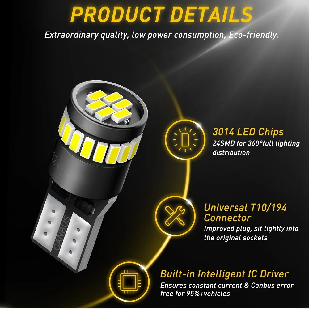 2x светодиодный Canbus T10 W5W Автомобильный светодиодный светильник для VW Scirocco Passat B6 B7 Jetta Golf 5 6 7 MK5 CC Tiguan Polo Авто интерьерная лампа