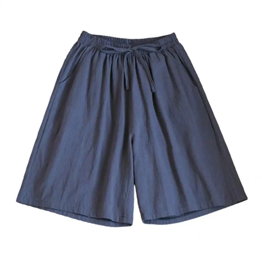 

Summer Leisure Ladies High Waist Loose Shorts Female Shorts Drawstring Summer Clothing