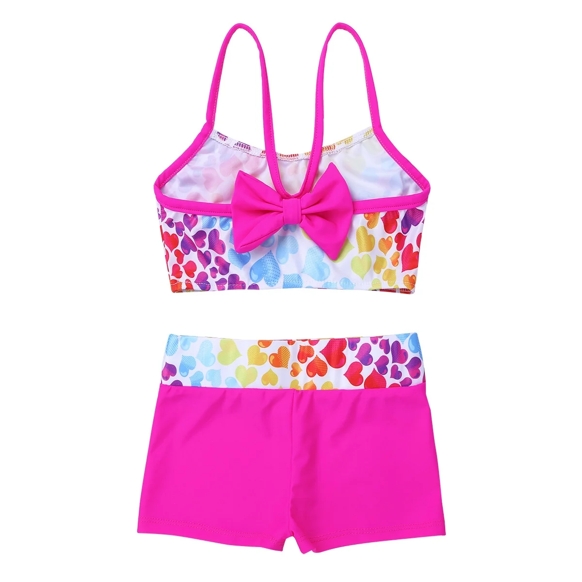 Купальник-танкини для девочек гимнастический купальник в форме сердца